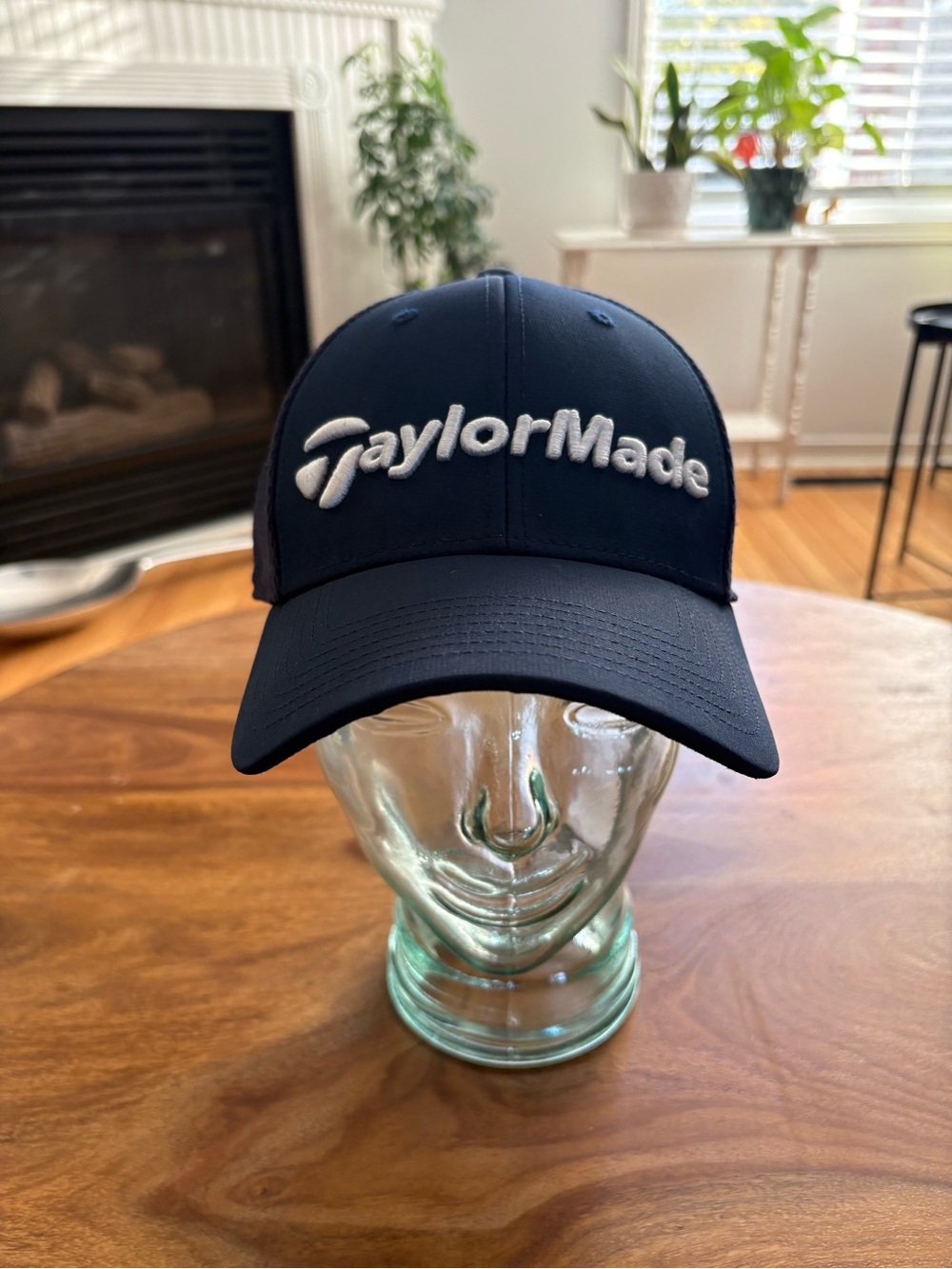 TaylorMade Navy and White Logo Mesh Back Golf Hat